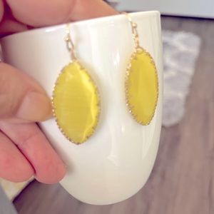 Anthropologie cold plated NEW drop earring in gorgeous yellow